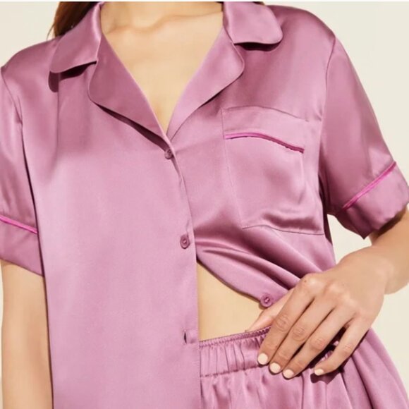 Eberjey Other - NWT Eberjey Inez Washable Silk Short Pajama Set – Large – Italian Rose/Foxglove